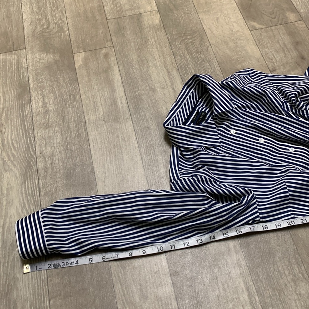 Womens Talbots Stripe Long Sleeve Popover Casual Shirt - Picture 7 of 7